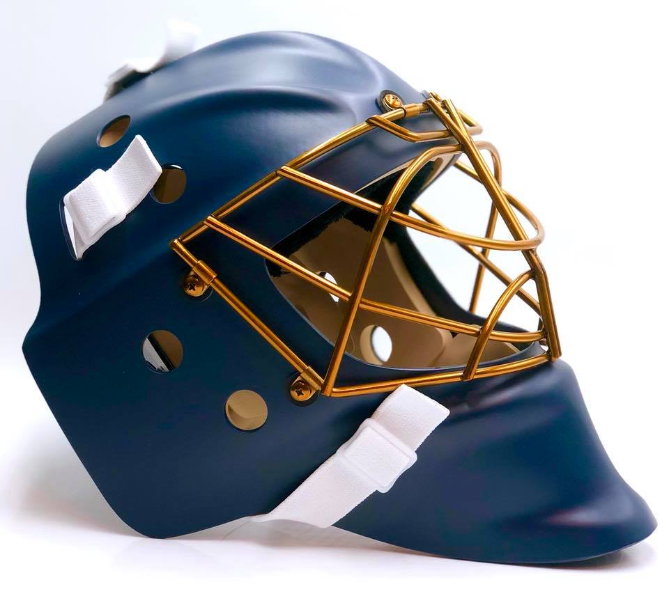 Assault - Matte Navy Blue With Gold Cage
