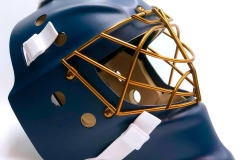 Assault - Matte Navy Blue With Gold Cage